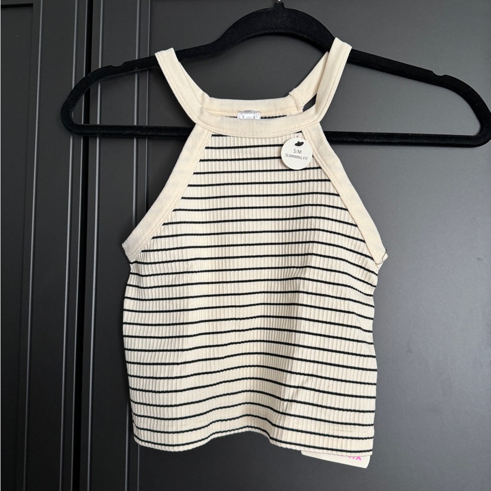 NWT stretchy striped top